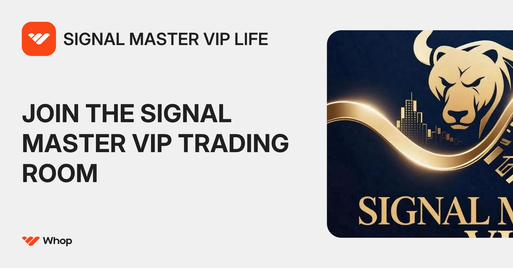 SIGNAL MASTER VIP LIFETIME | Whop