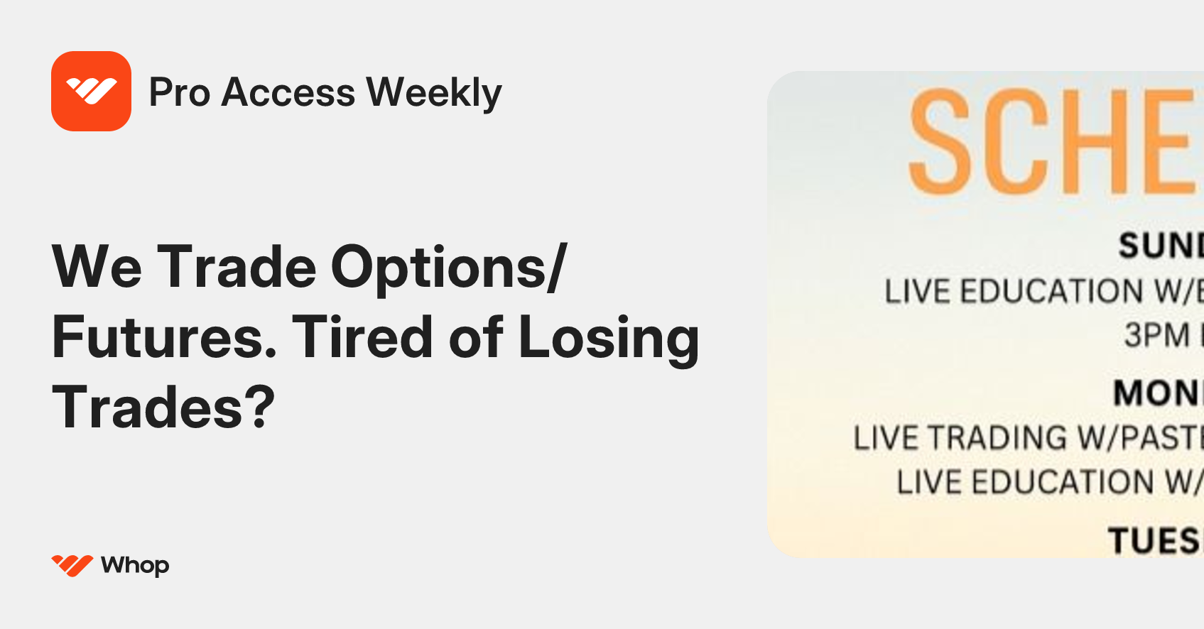 Pro Access Weekly | Whop