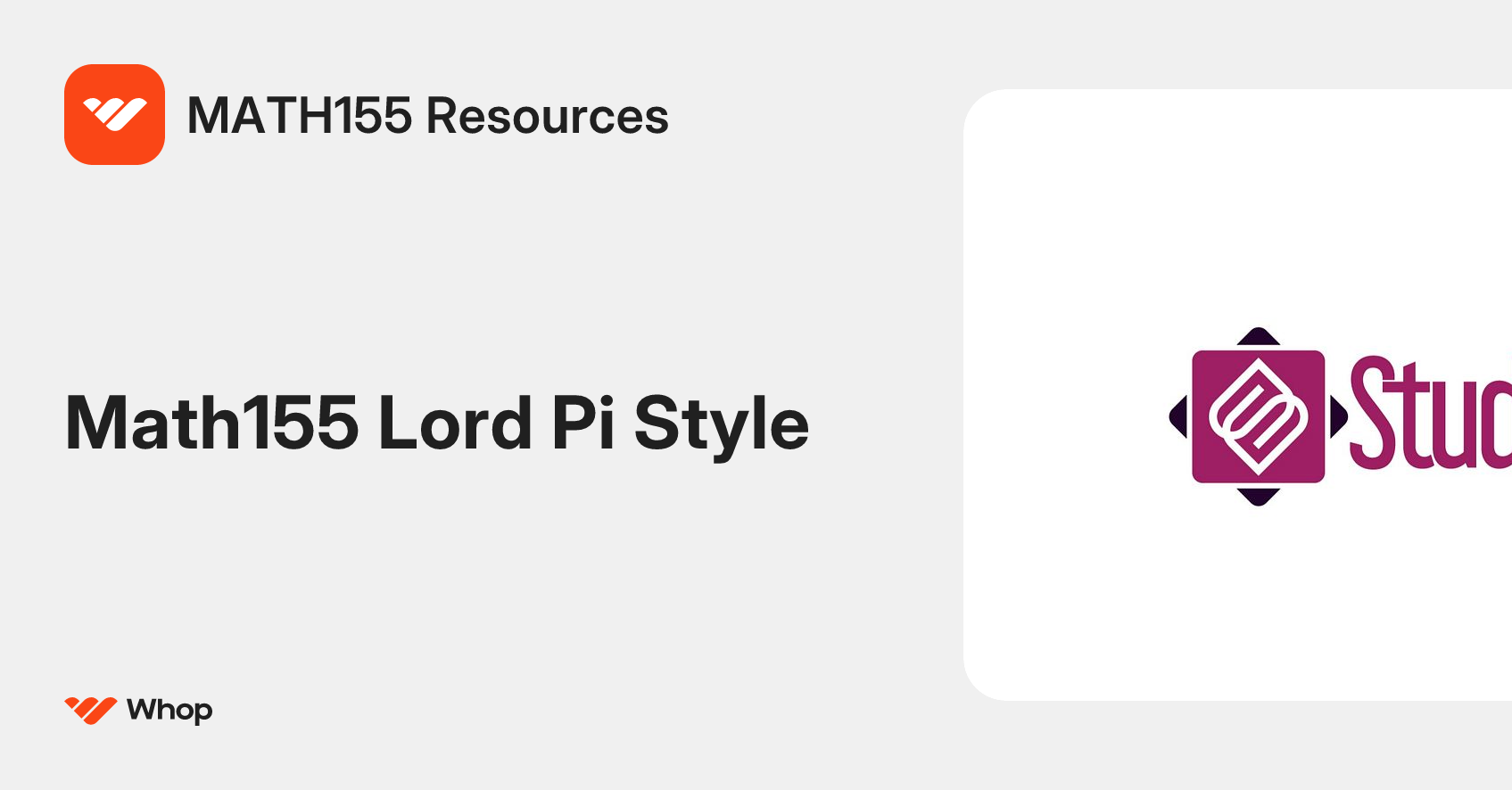 MATH155 Resources | Whop
