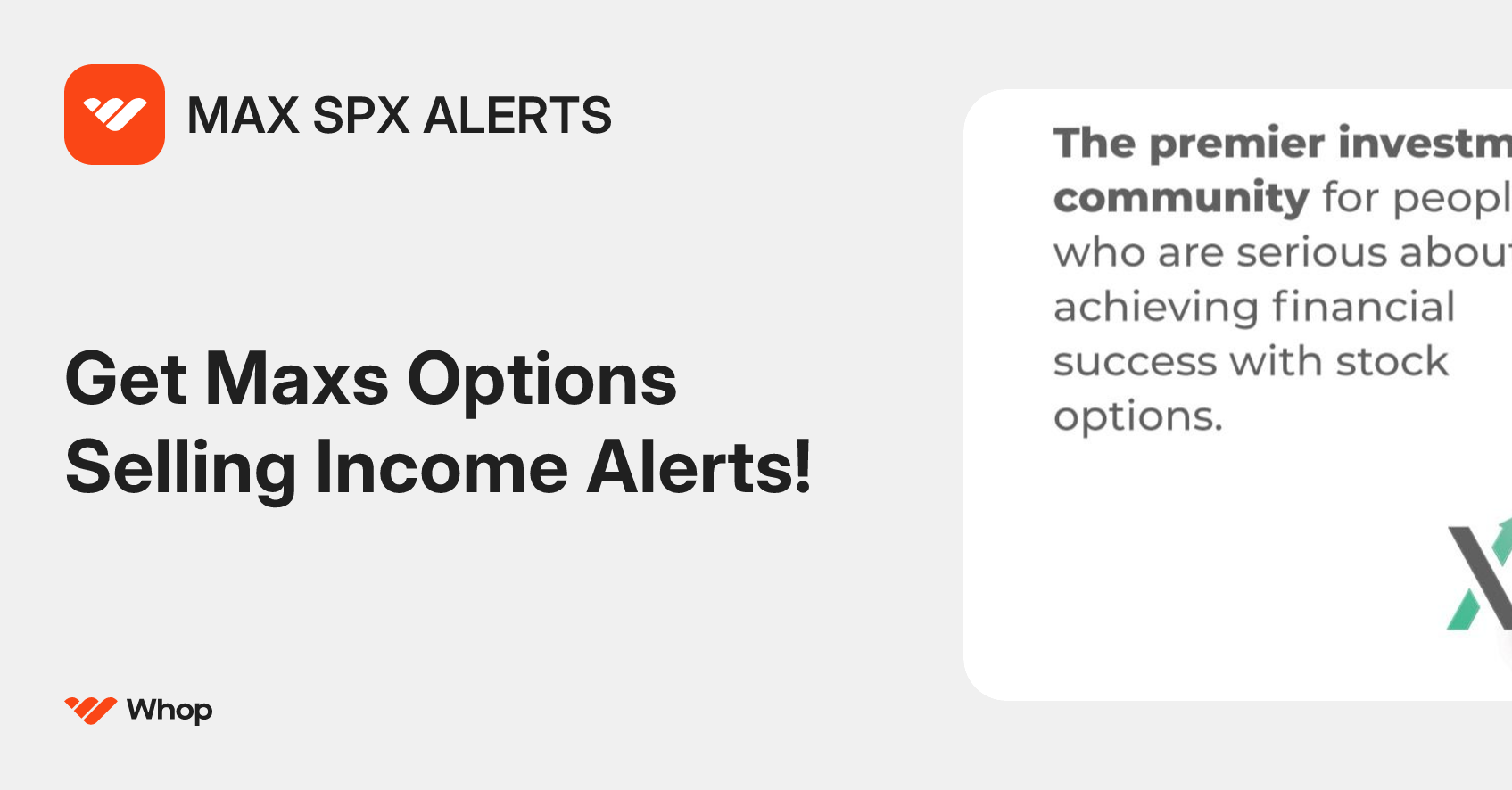MAX SPX ALERTS | Whop
