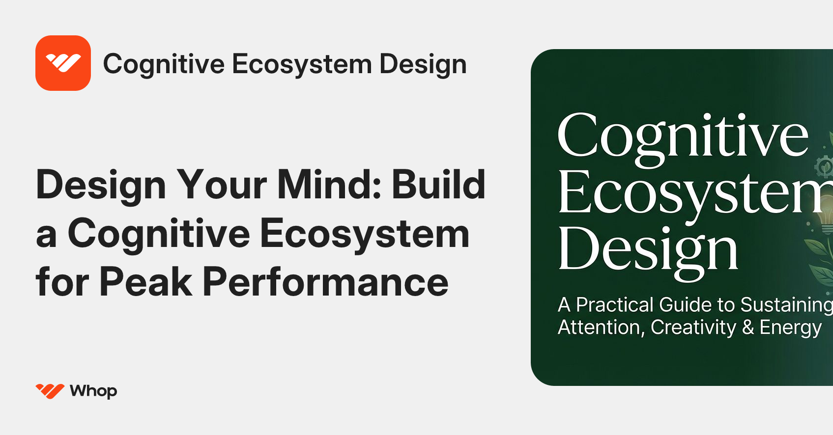 Cognitive Ecosystem Design | Whop