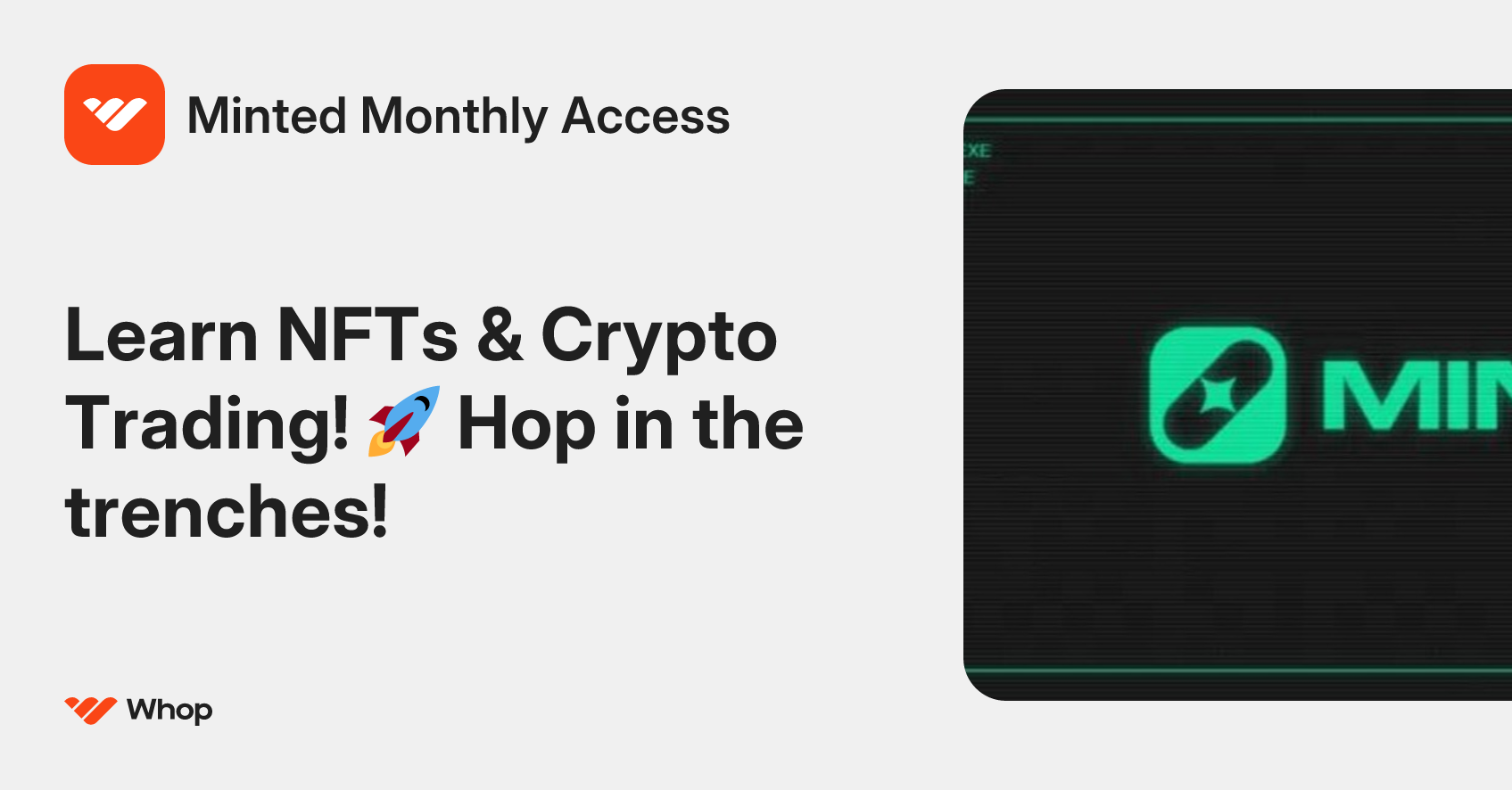 Minted Monthly Access | Whop
