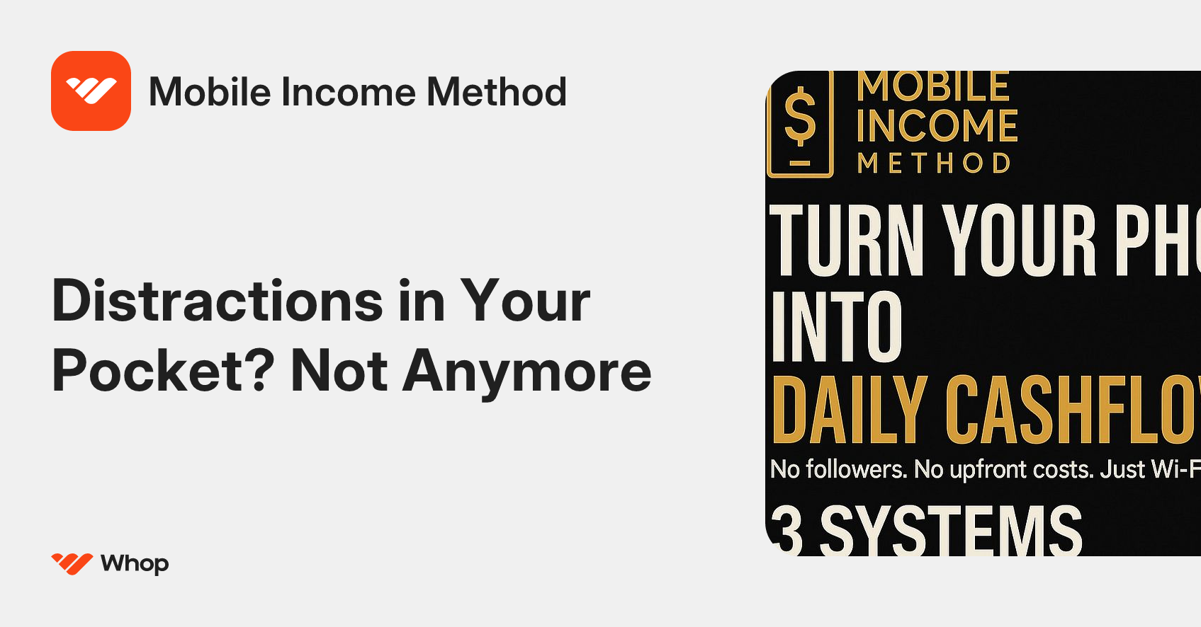 Mobile Income Method | Whop