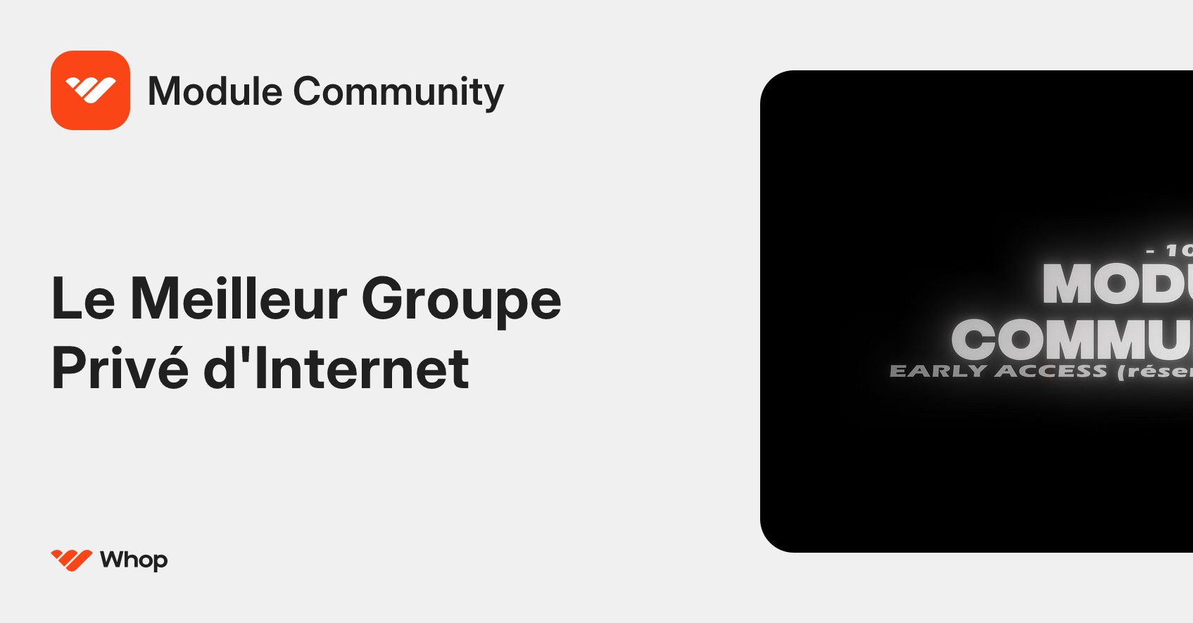 Module Community | Whop