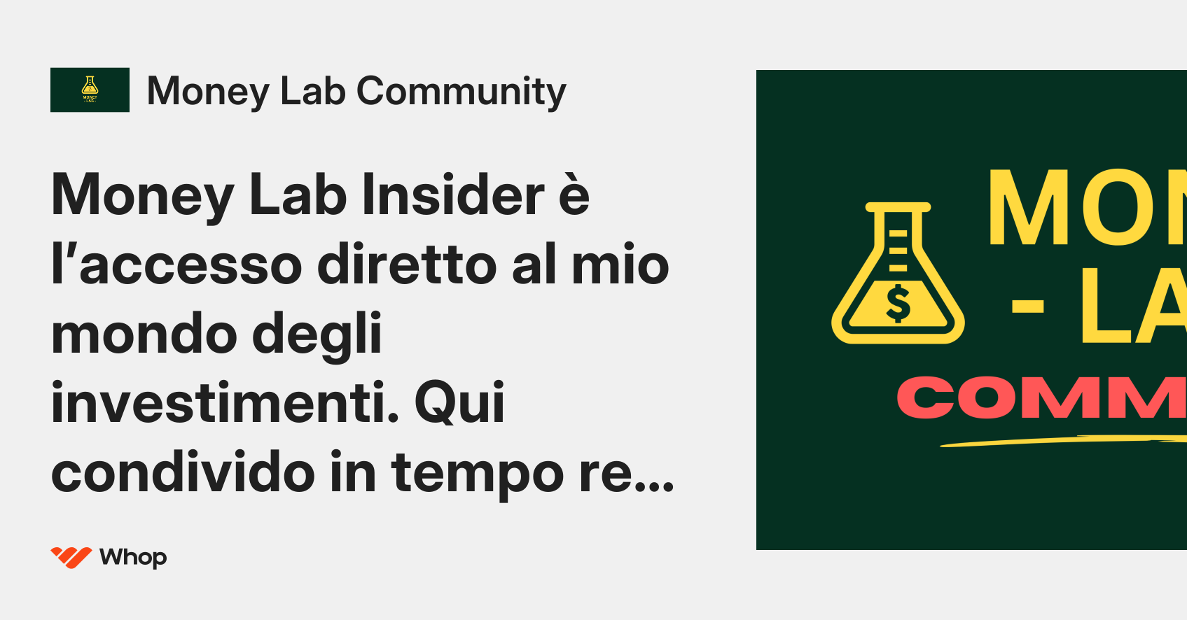 Money Lab Community | Whop