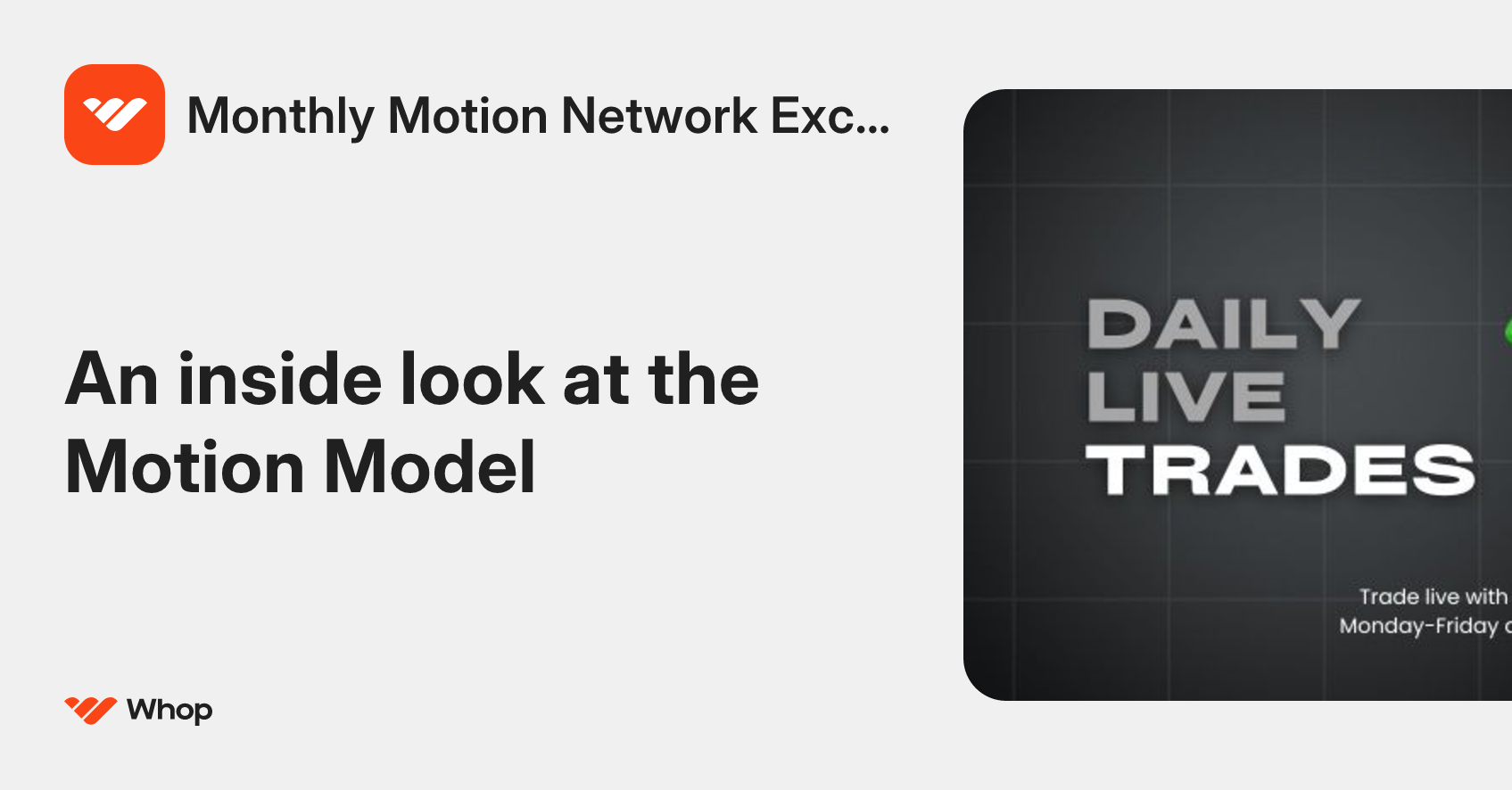 Monthly Motion Network Exclusive | Whop