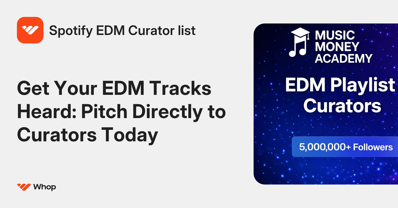 Spotify EDM Curator list | Whop