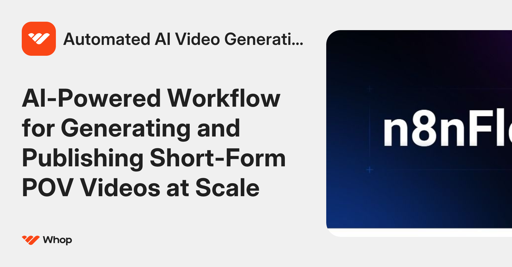 Automated AI Video Generations | Whop