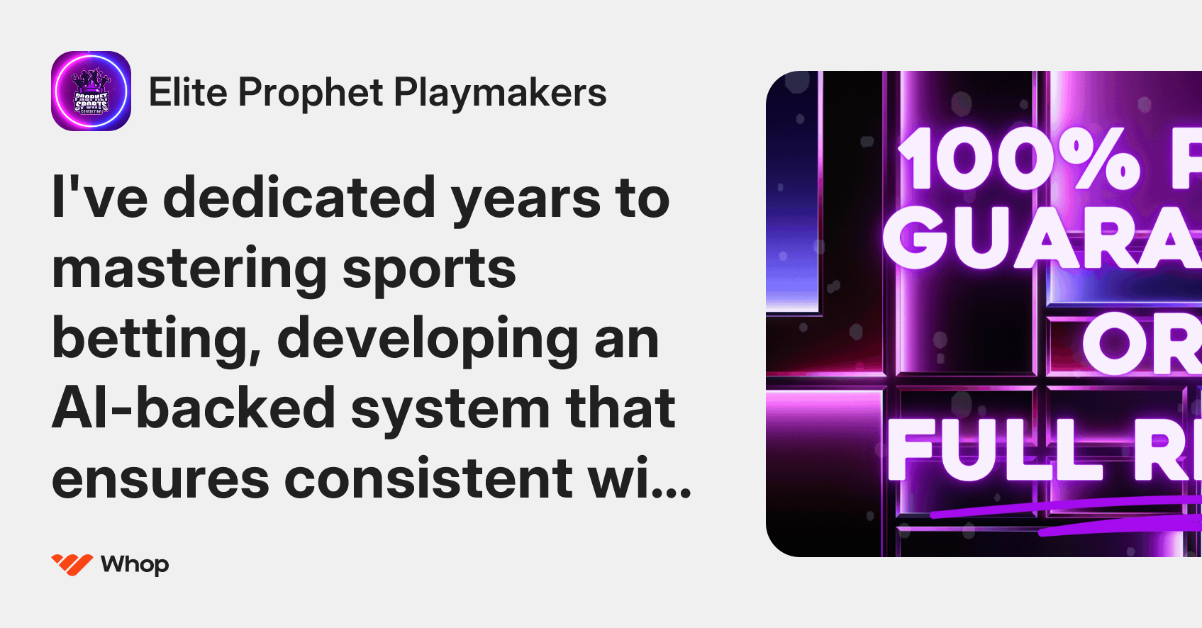 Elite Prophet Playmakers