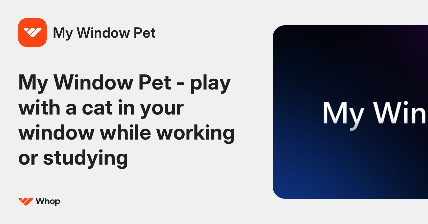 My Window Pet | Whop