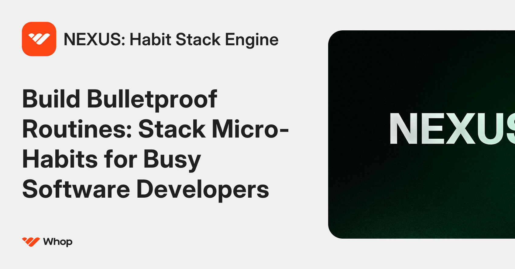 NEXUS: Habit Stack Engine | Whop