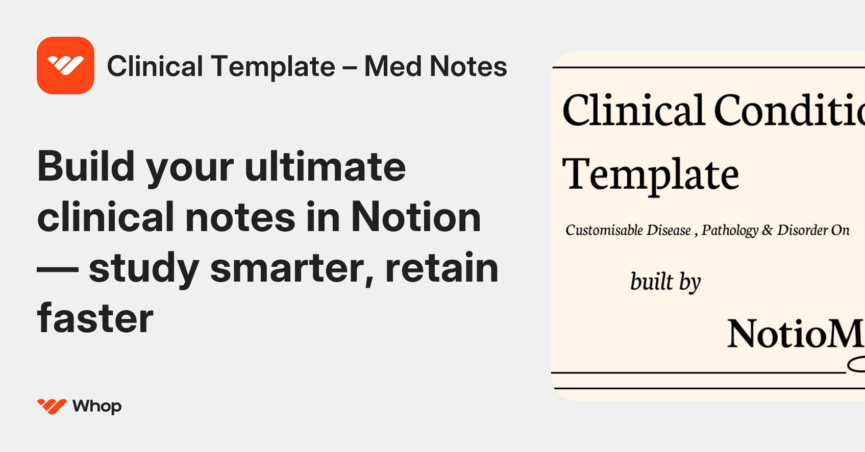 Clinical Template – Med Notes | Whop