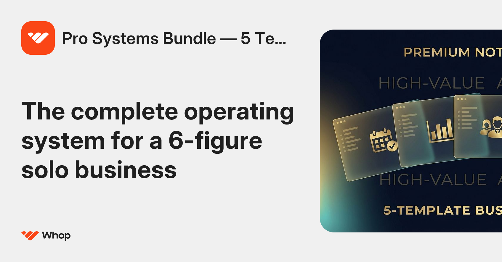 Pro Systems Bundle — 5 Templates | Whop