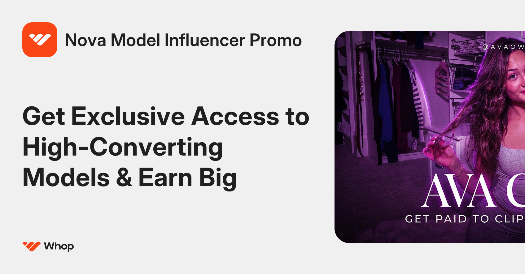 Nova Model Influencer Promo | Whop