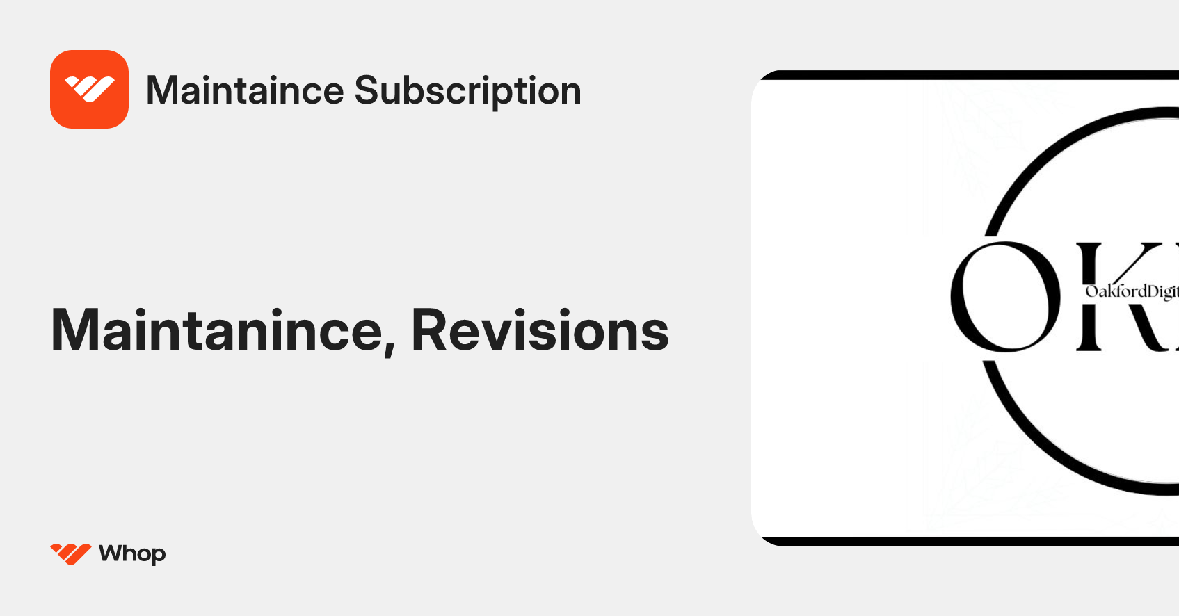Maintaince Subscription | Whop