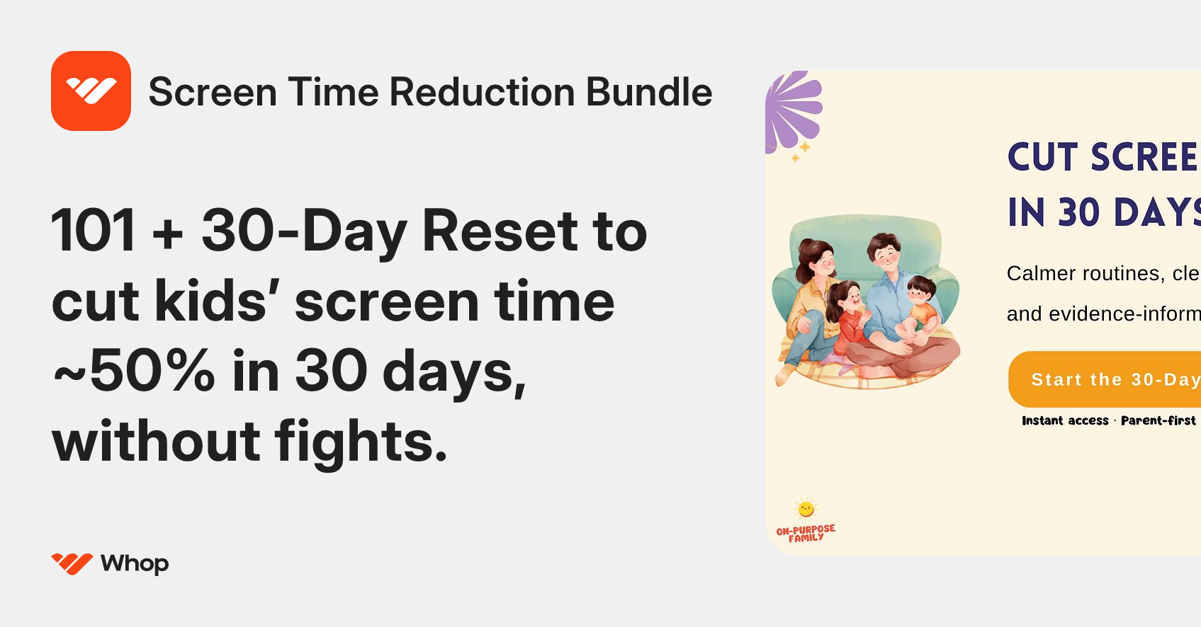 Screen Time Reduction Bundle | Whop