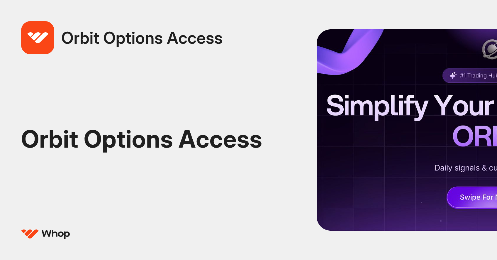 Orbit Options Access | Whop
