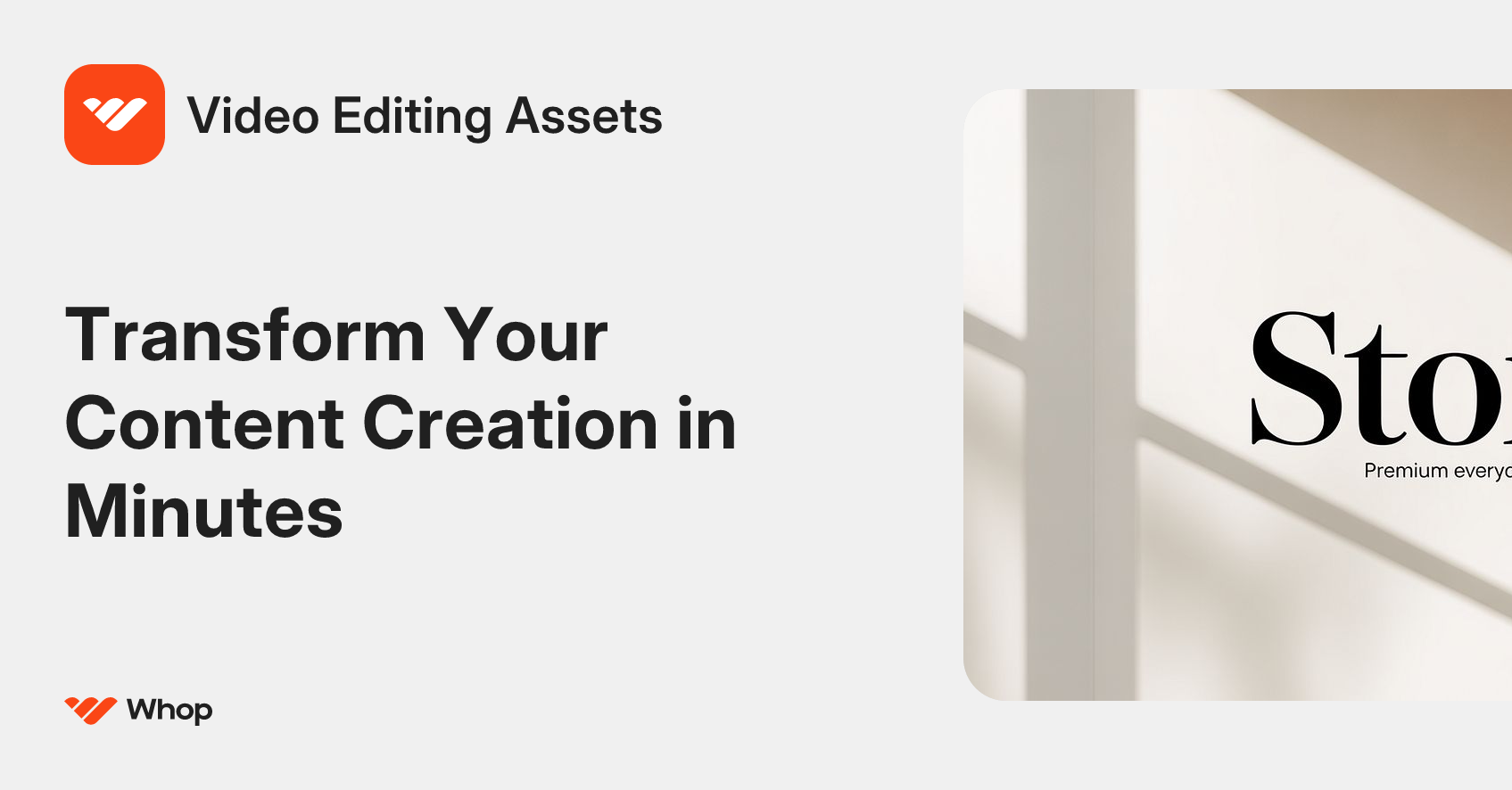 Video Editing Assets | Whop