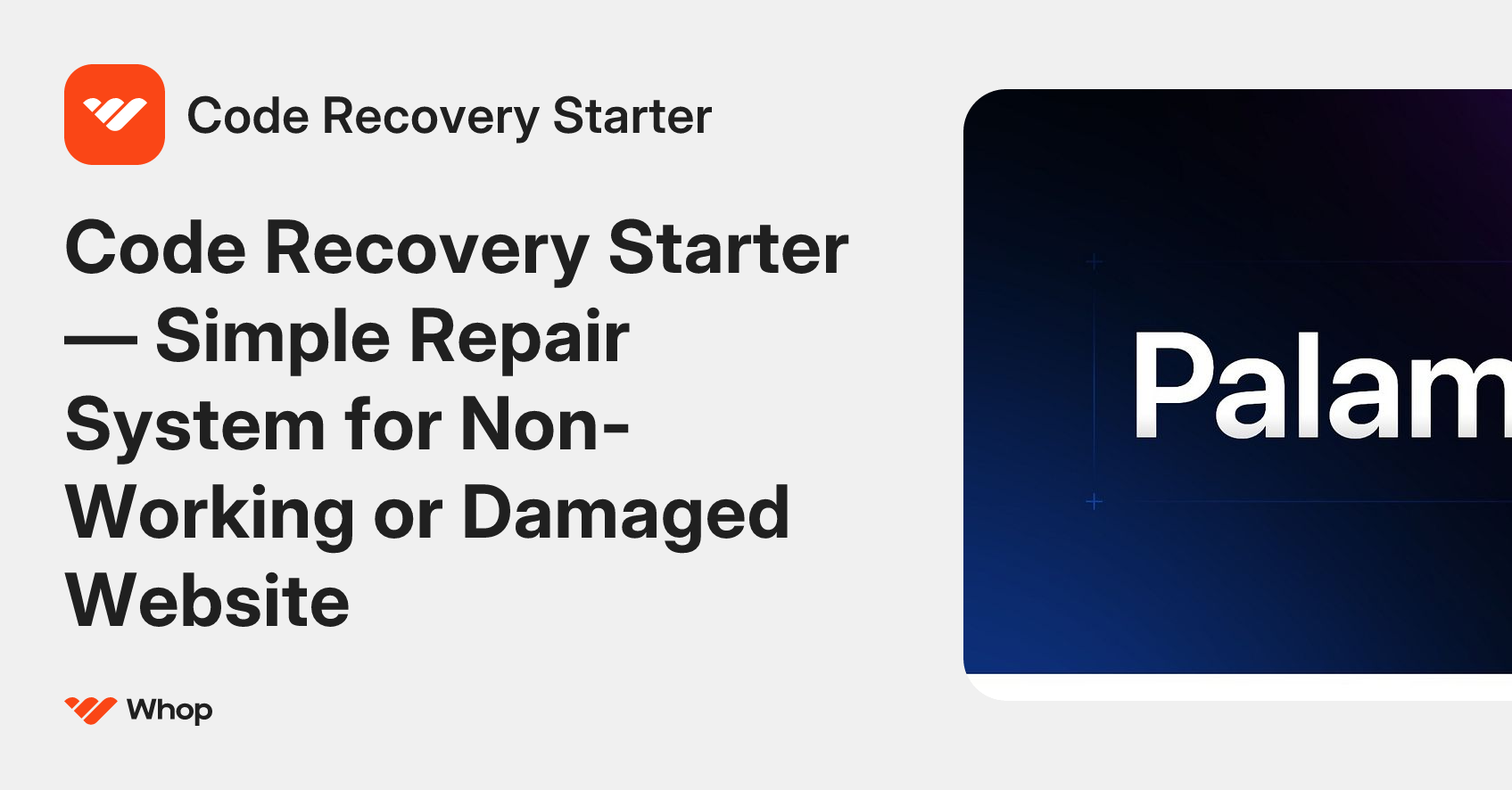 Code Recovery Starter | Whop