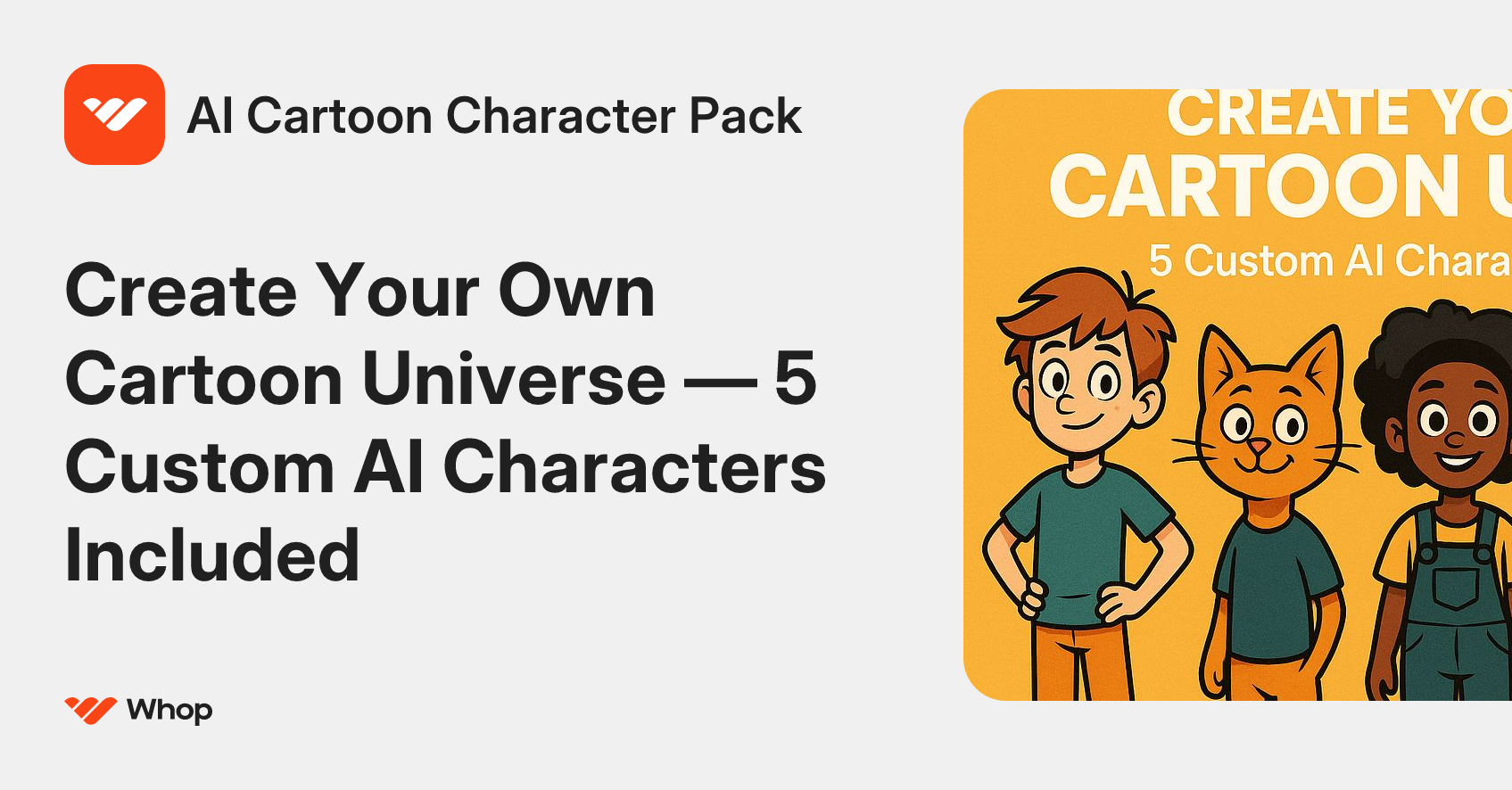 AI Cartoon Character Pack | Whop
