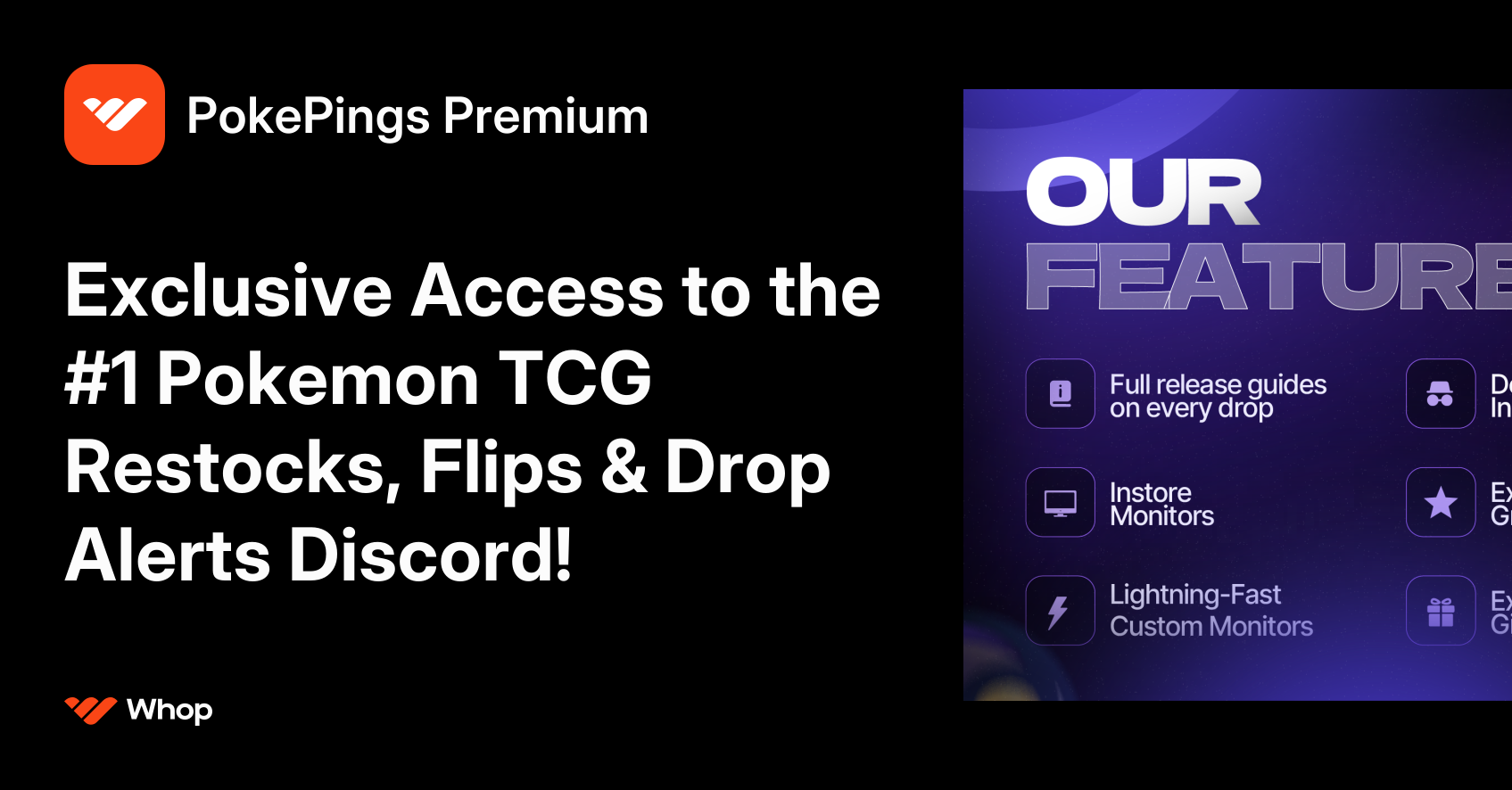 PokePings Premium Discord community showing Pokémon TCG restock and drop alerts