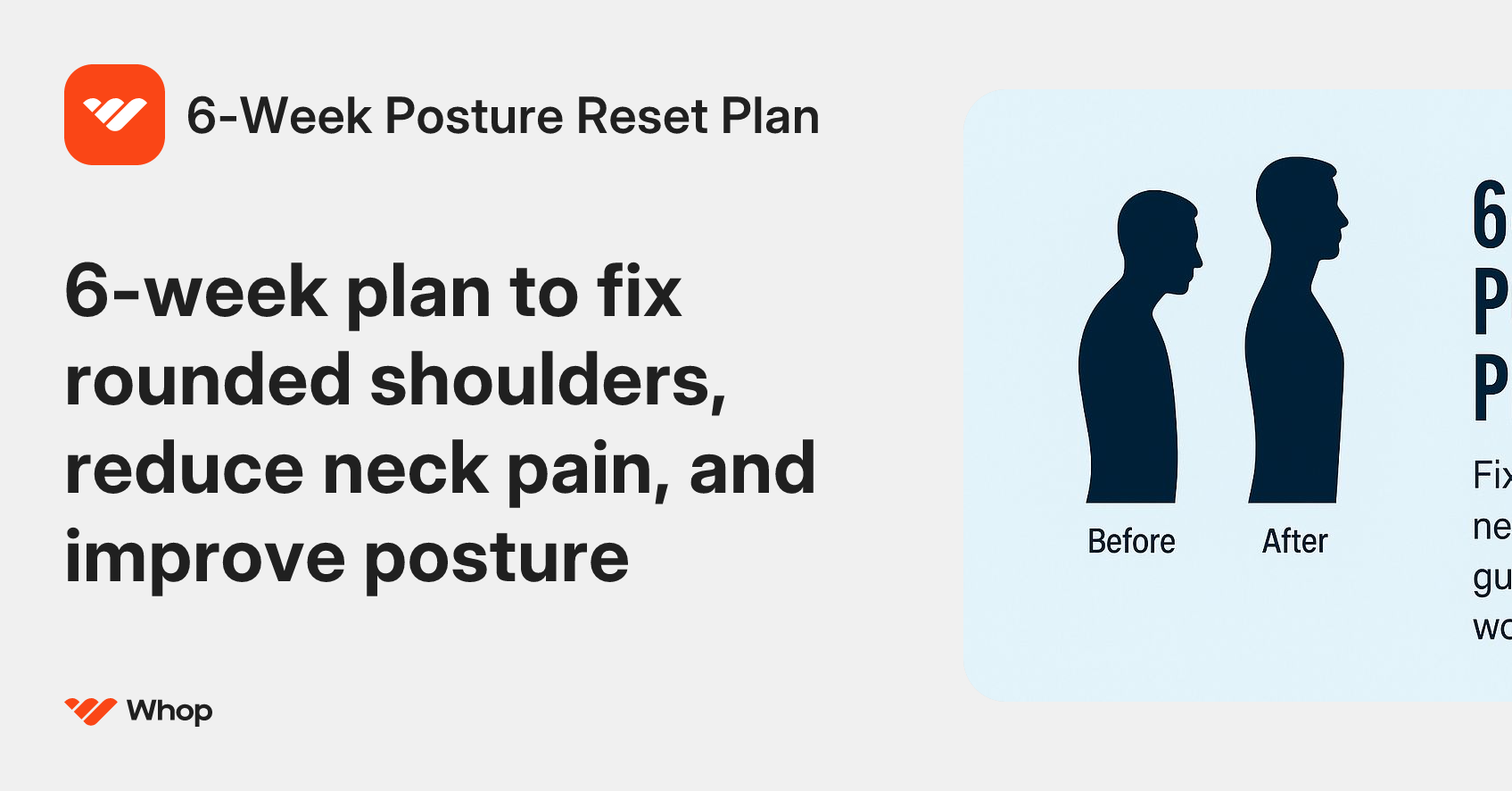 6-Week Posture Reset Plan | Whop