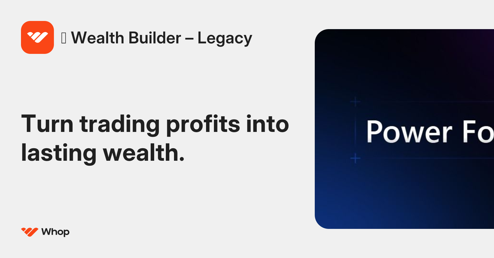 👑 Wealth Builder – Legacy | Whop