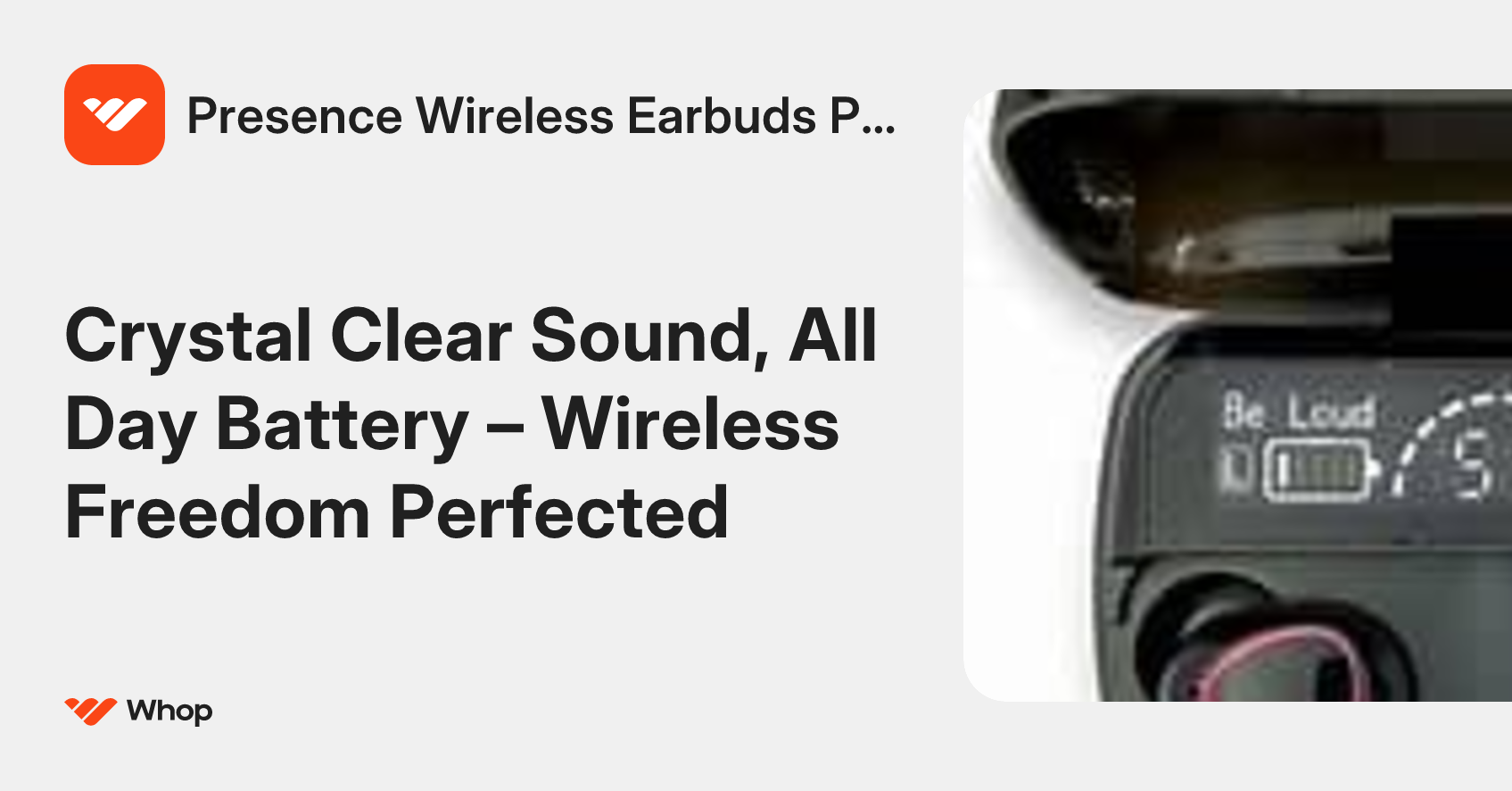 Presence Wireless Earbuds Pro | Whop
