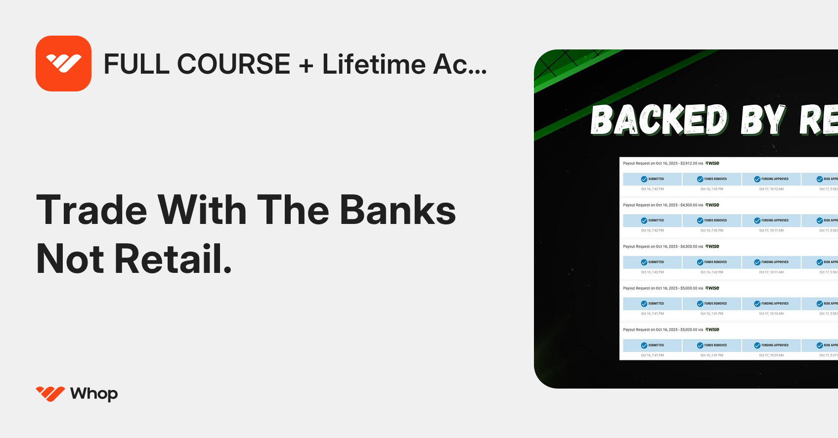 FULL COURSE + Lifetime Access | Whop