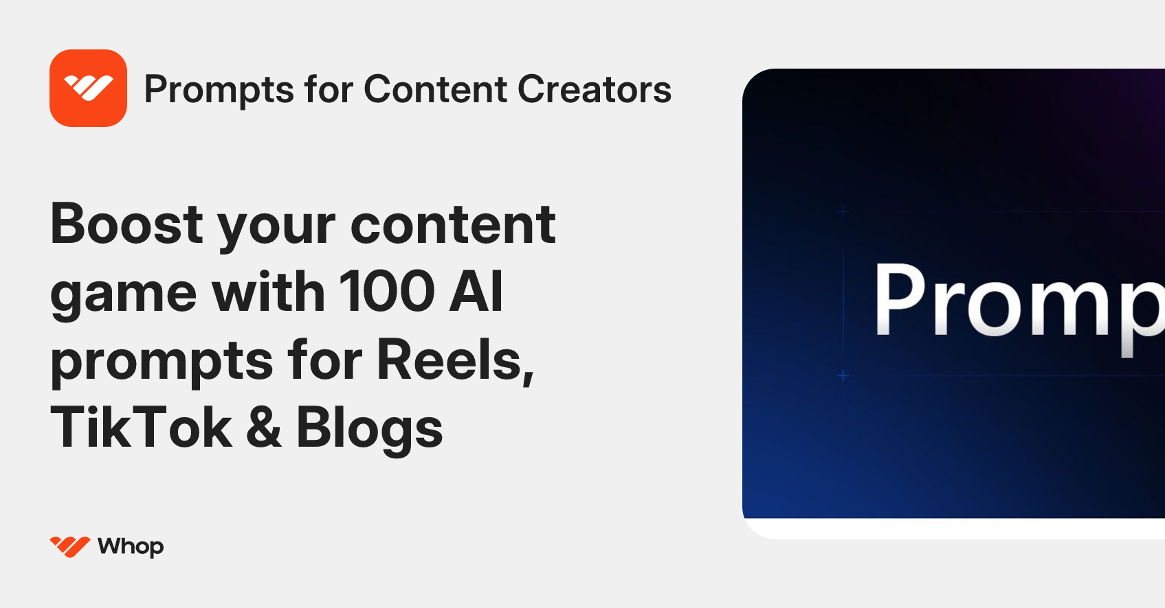 Prompts for Content Creators | Whop