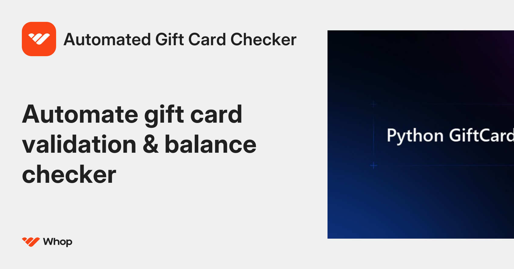 Automated Gift Card Checker | Whop