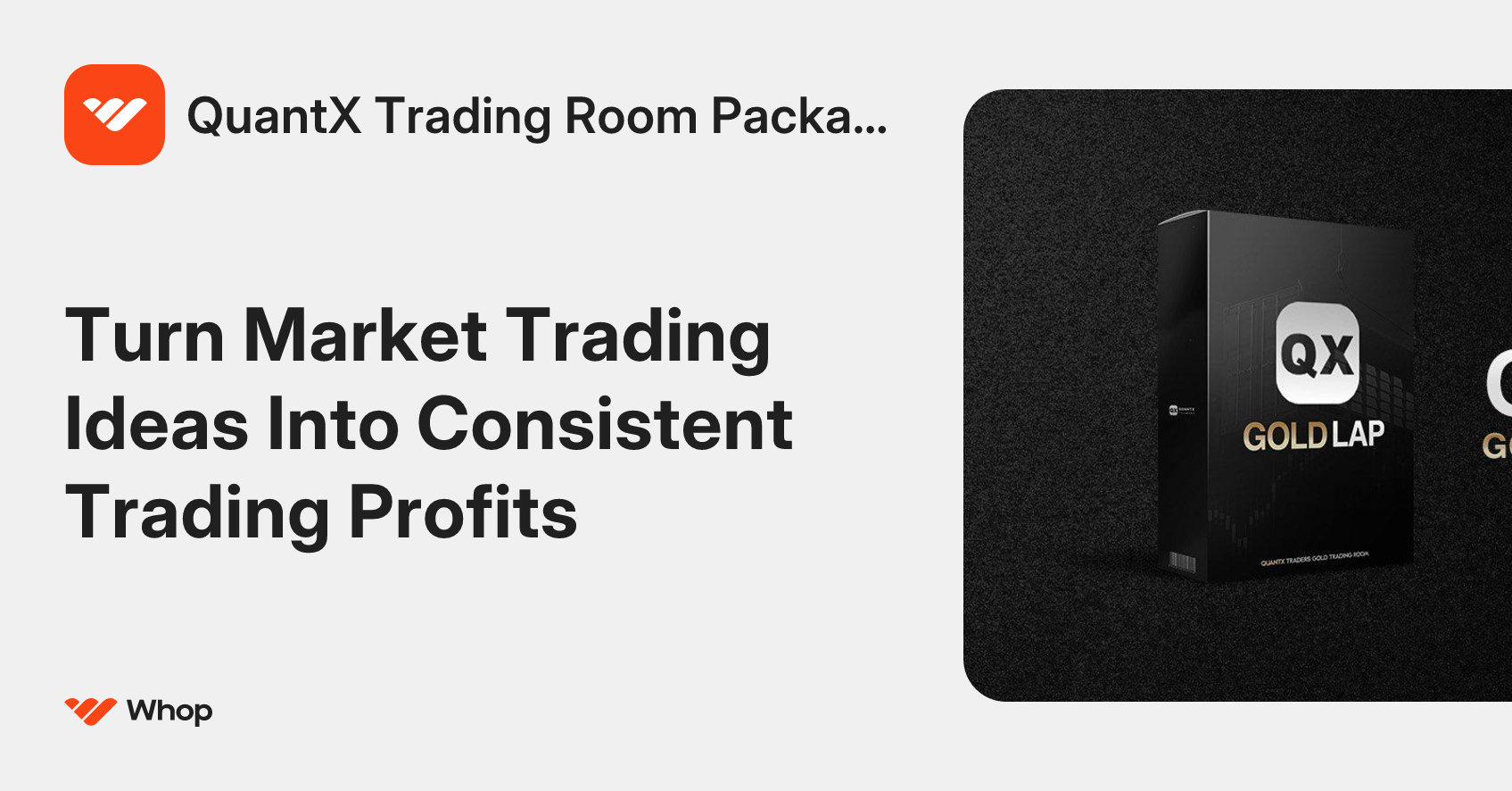 QuantX Trading Room Package | Whop