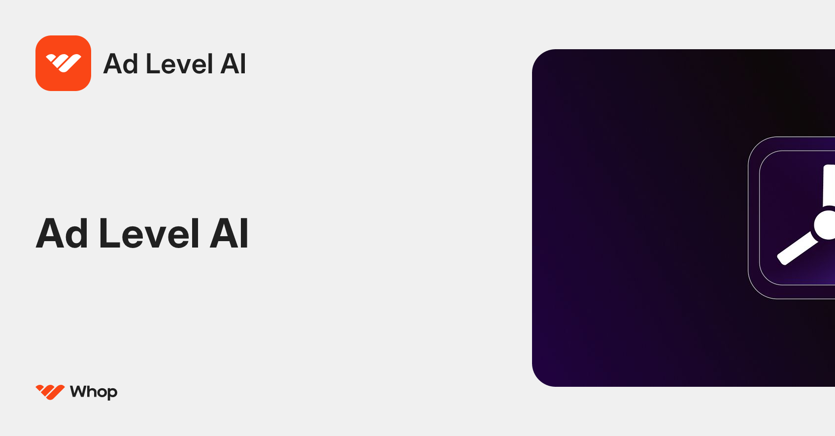Ad Level AI | Whop