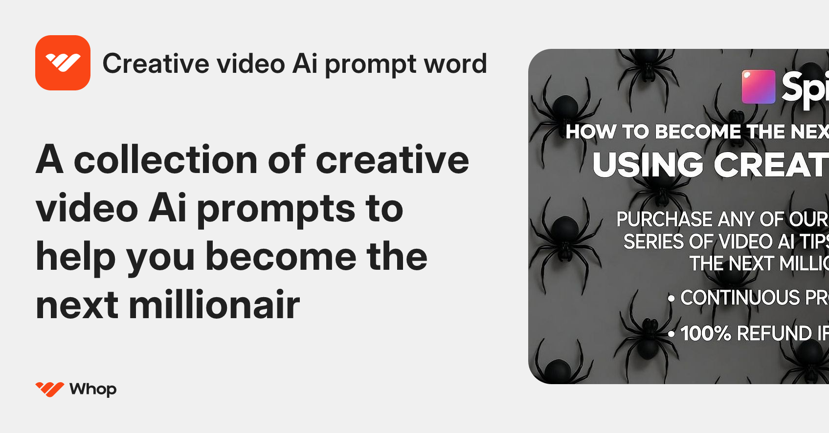 Creative video Ai prompt word | Whop