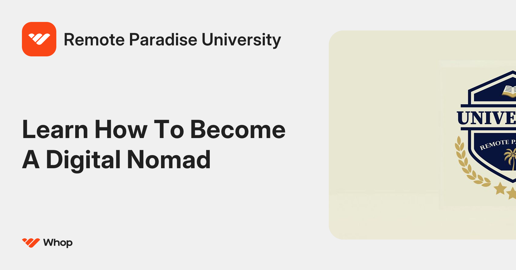 Remote Paradise University | Whop
