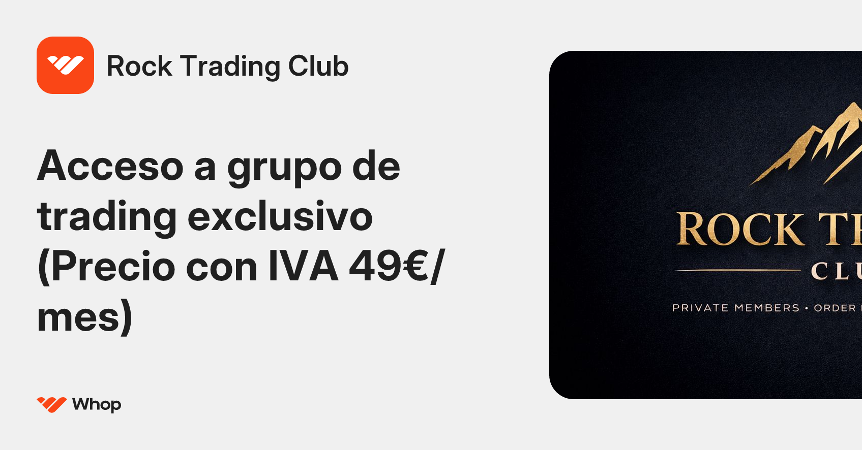 Rock Trading Club | Whop