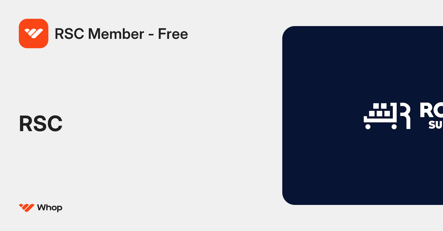 RSC Member - Free | Whop