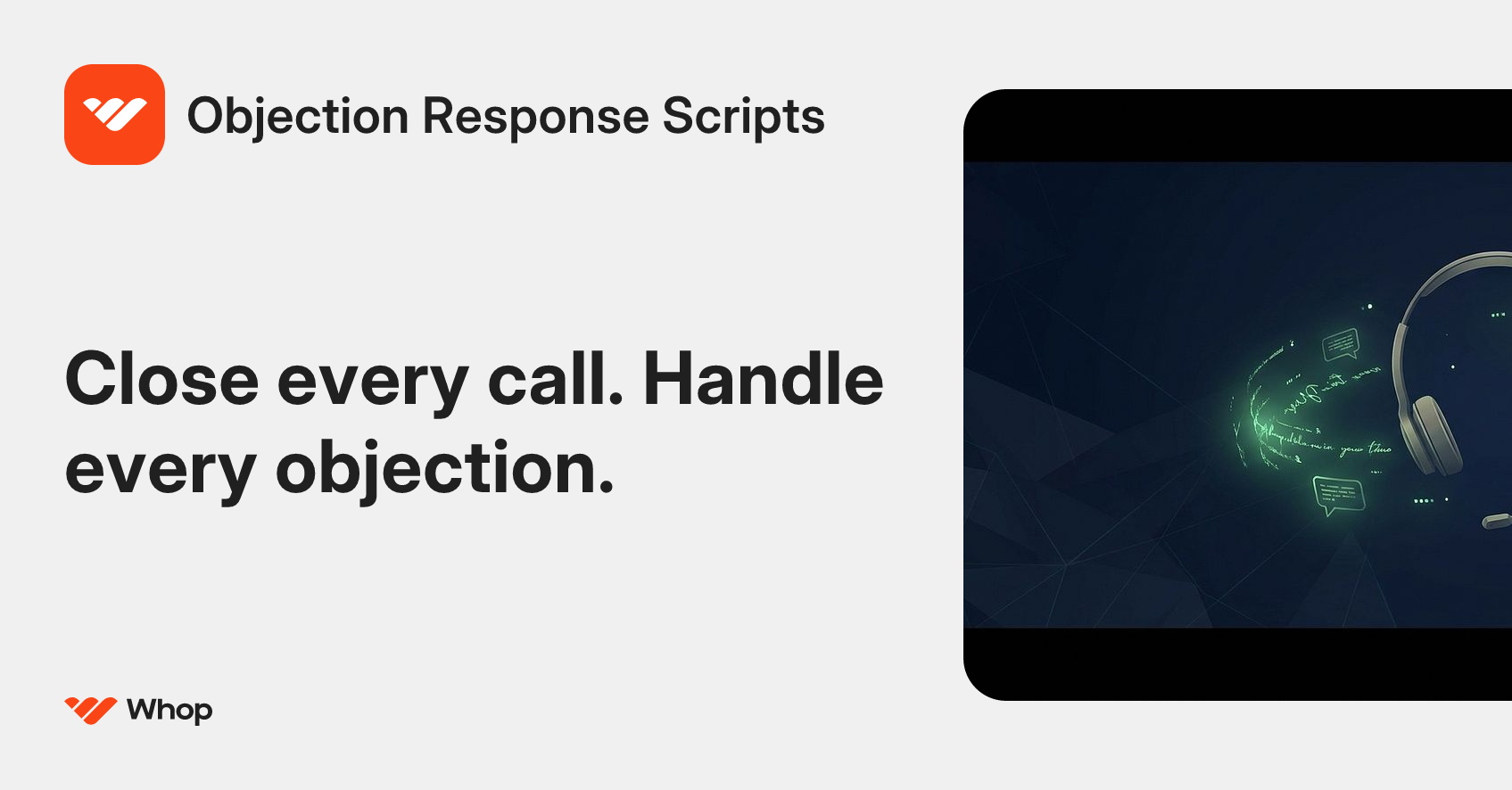 Objection Response Scripts | Whop