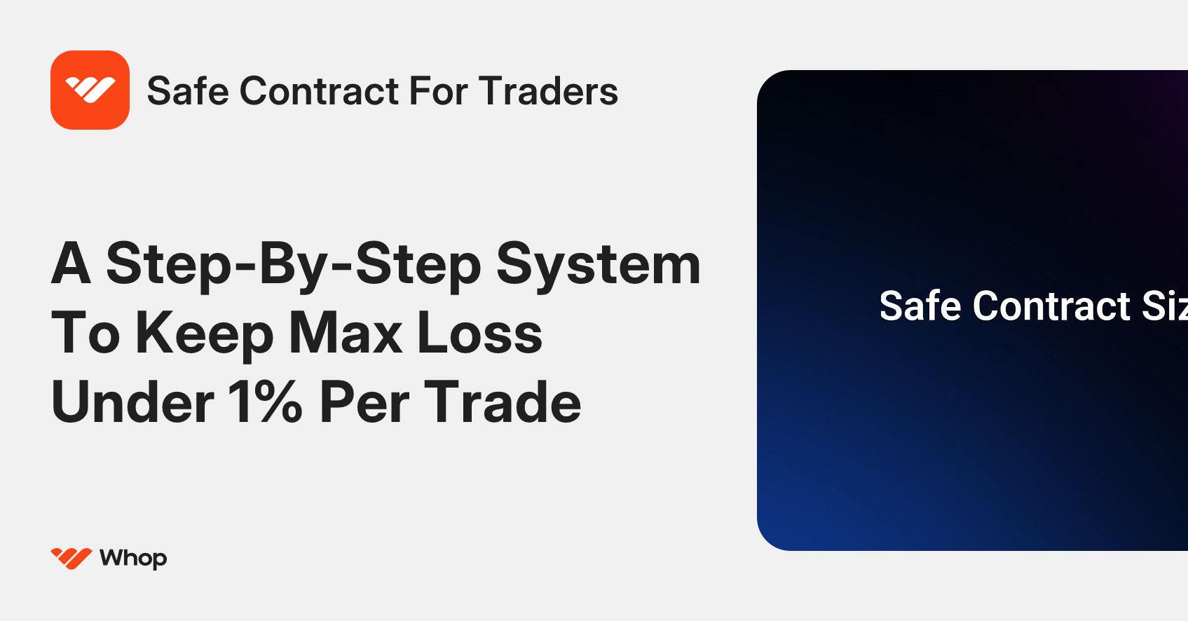 Safe Contract For Traders | Whop