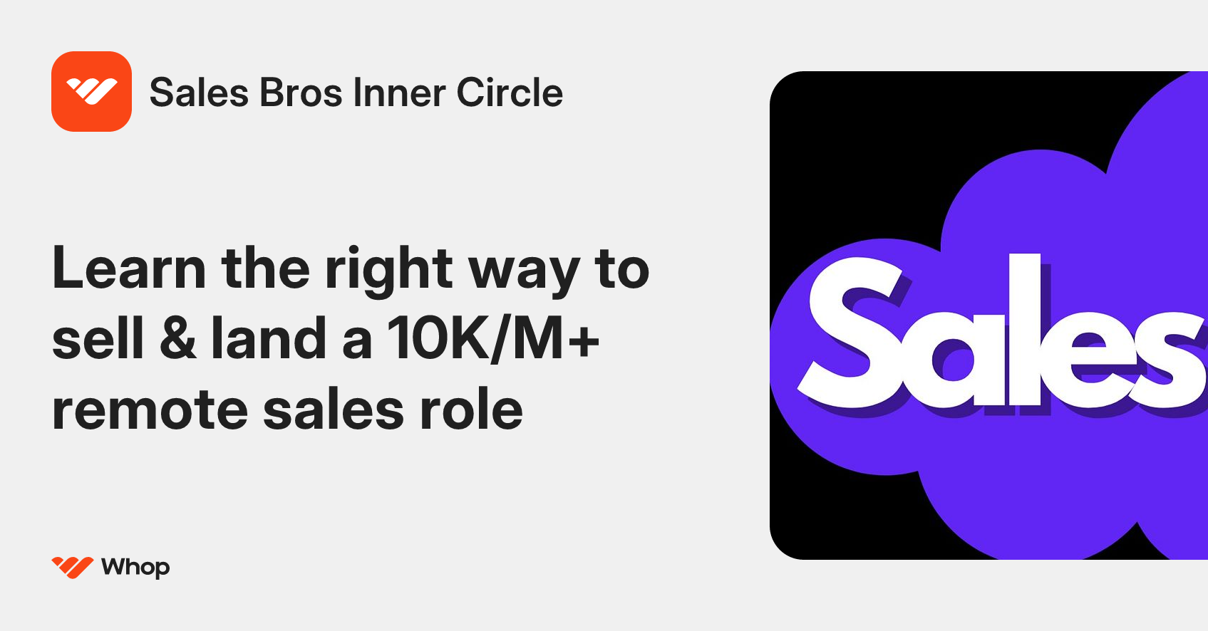 Sales Bros Inner Circle | Whop