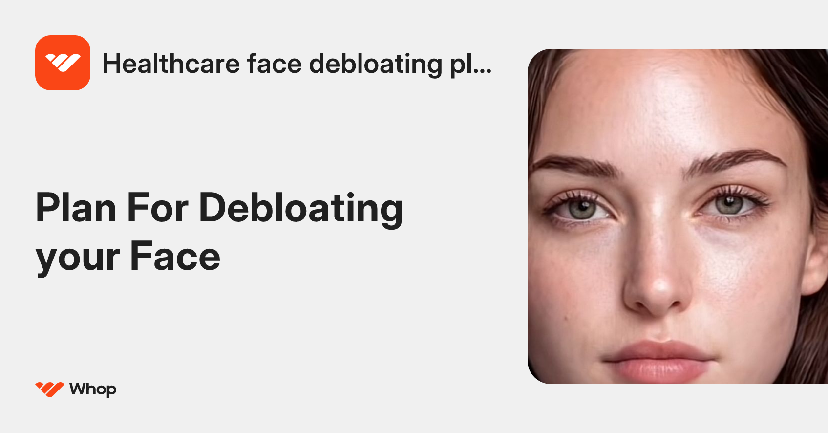 Healthcare face debloating plan | Whop