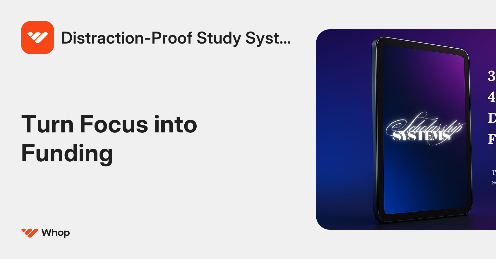 Distraction-Proof Study System | Whop