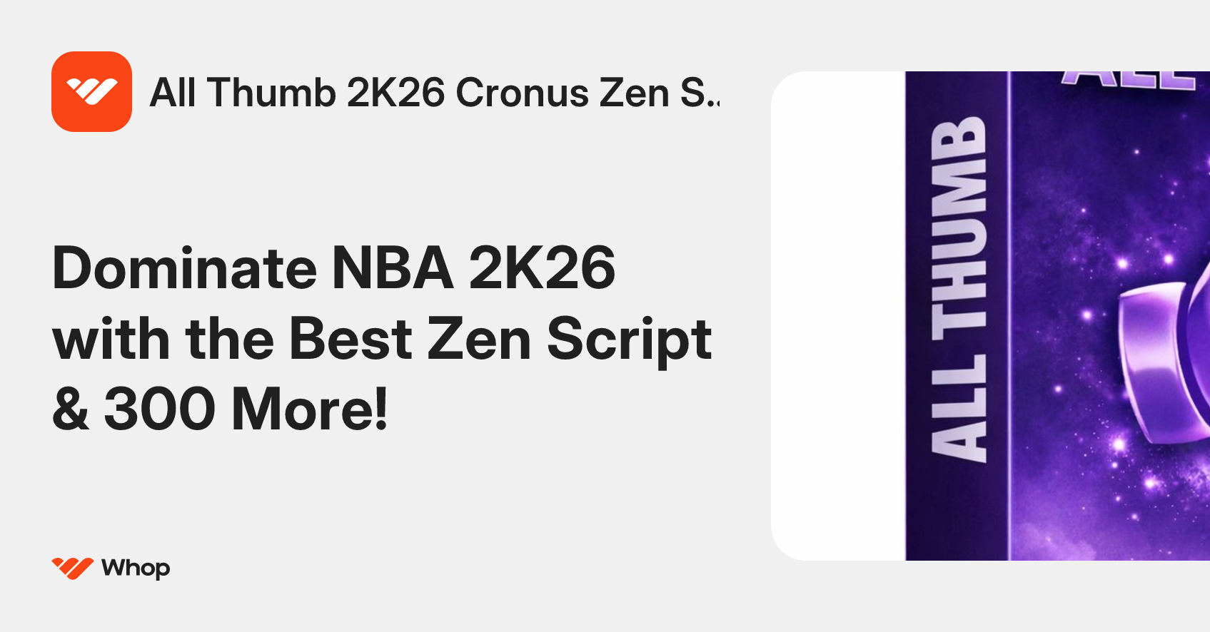 All Thumb 2K26 Cronus Zen Script (BEST ZEN SCRIPT FOR NBA 2K26) 300 ...