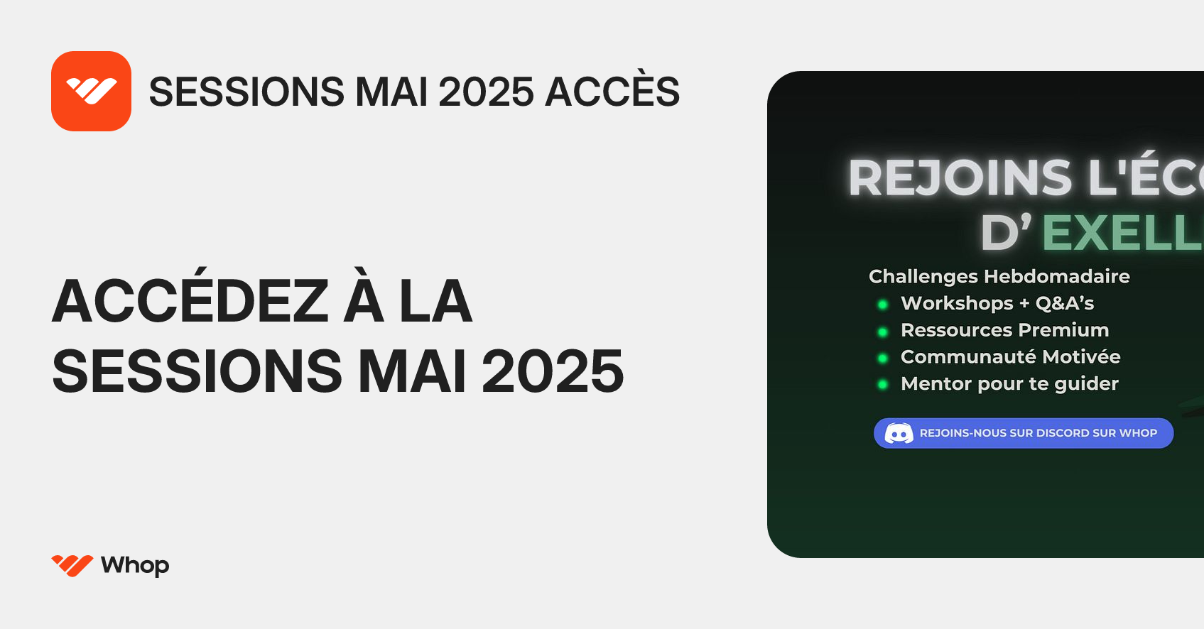 SESSIONS MAI 2025 ACCÈS | Whop