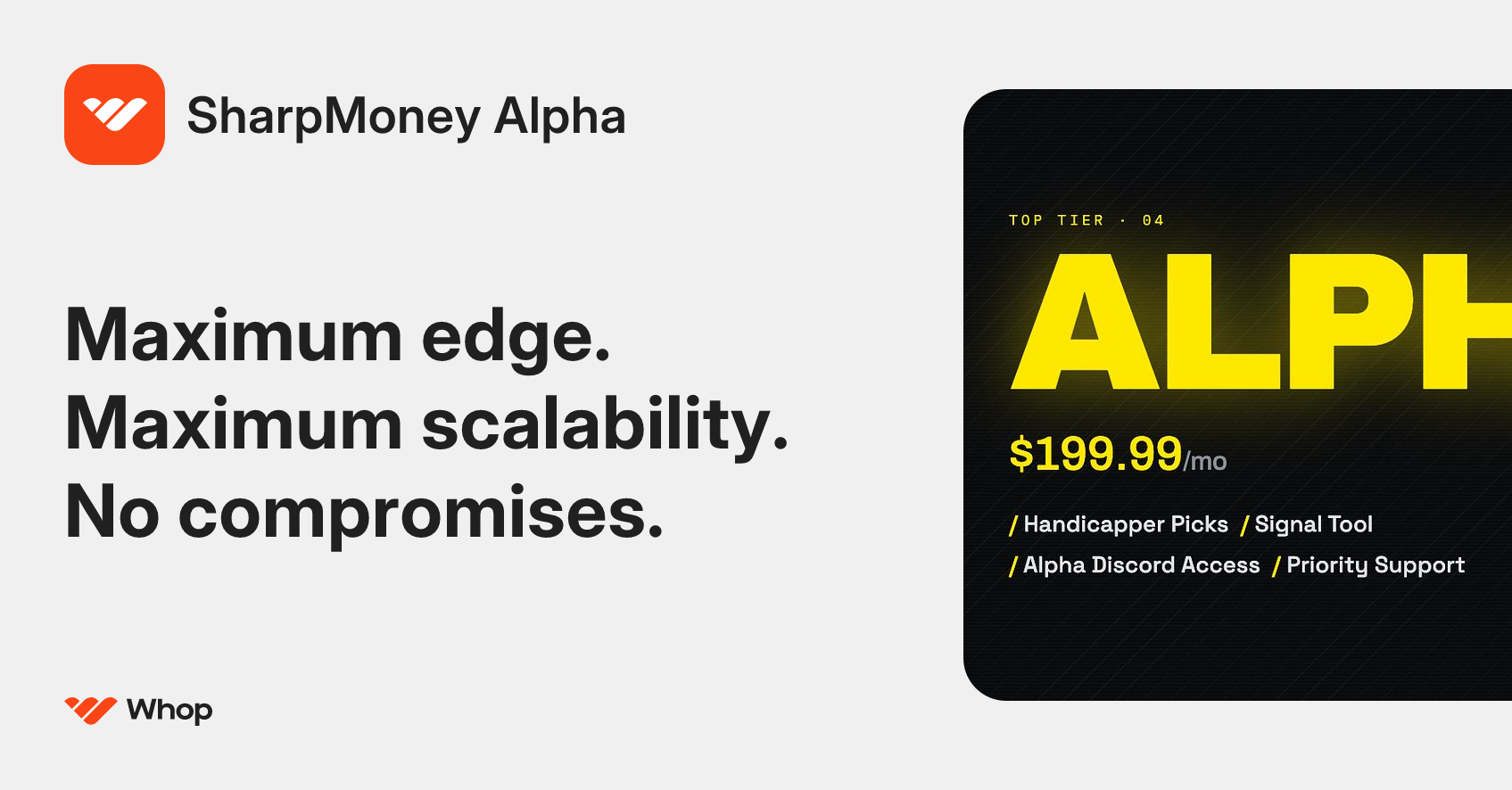 SharpMoney Alpha | Whop