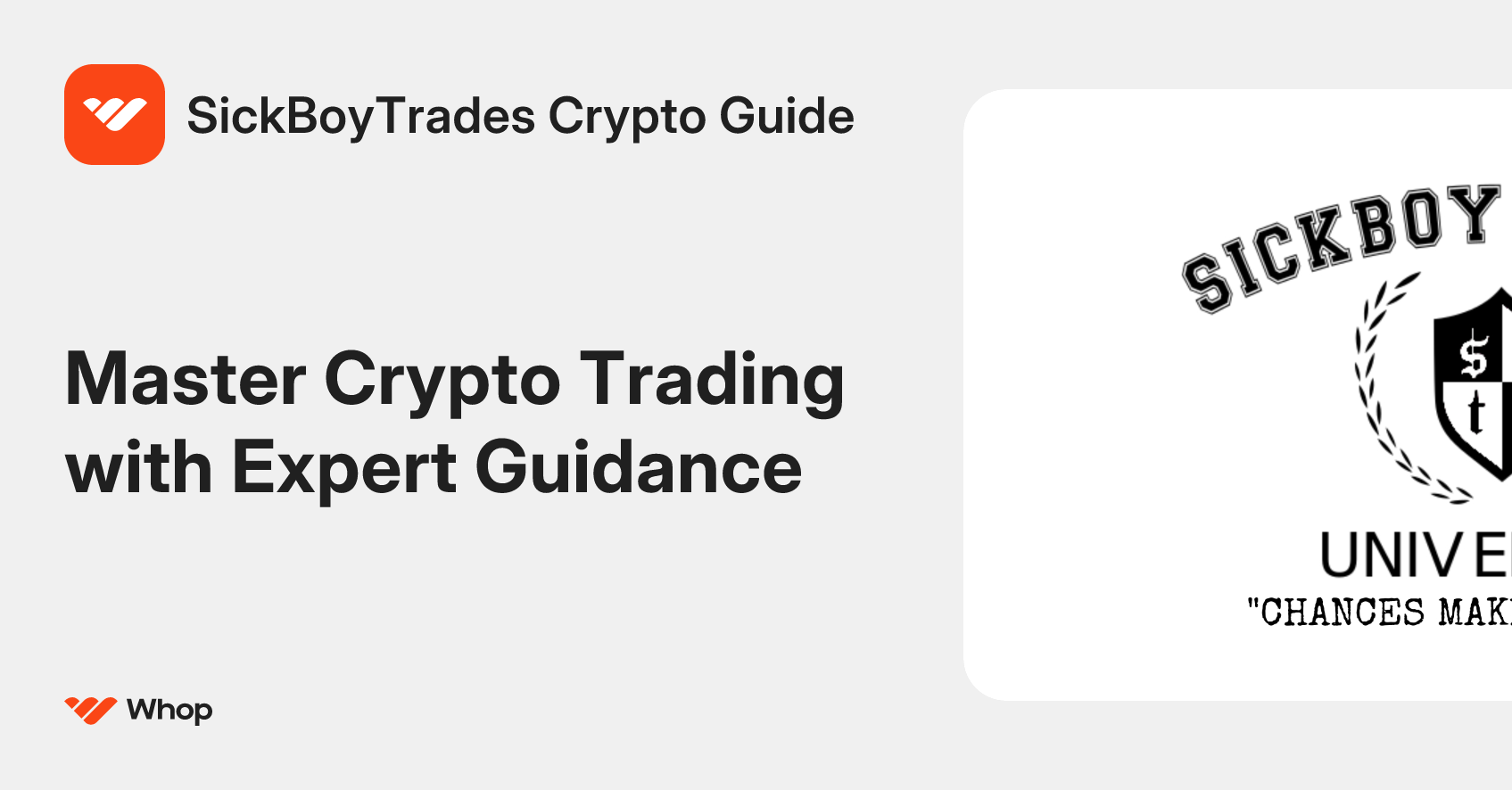 SickBoyTrades Crypto Guide | Whop