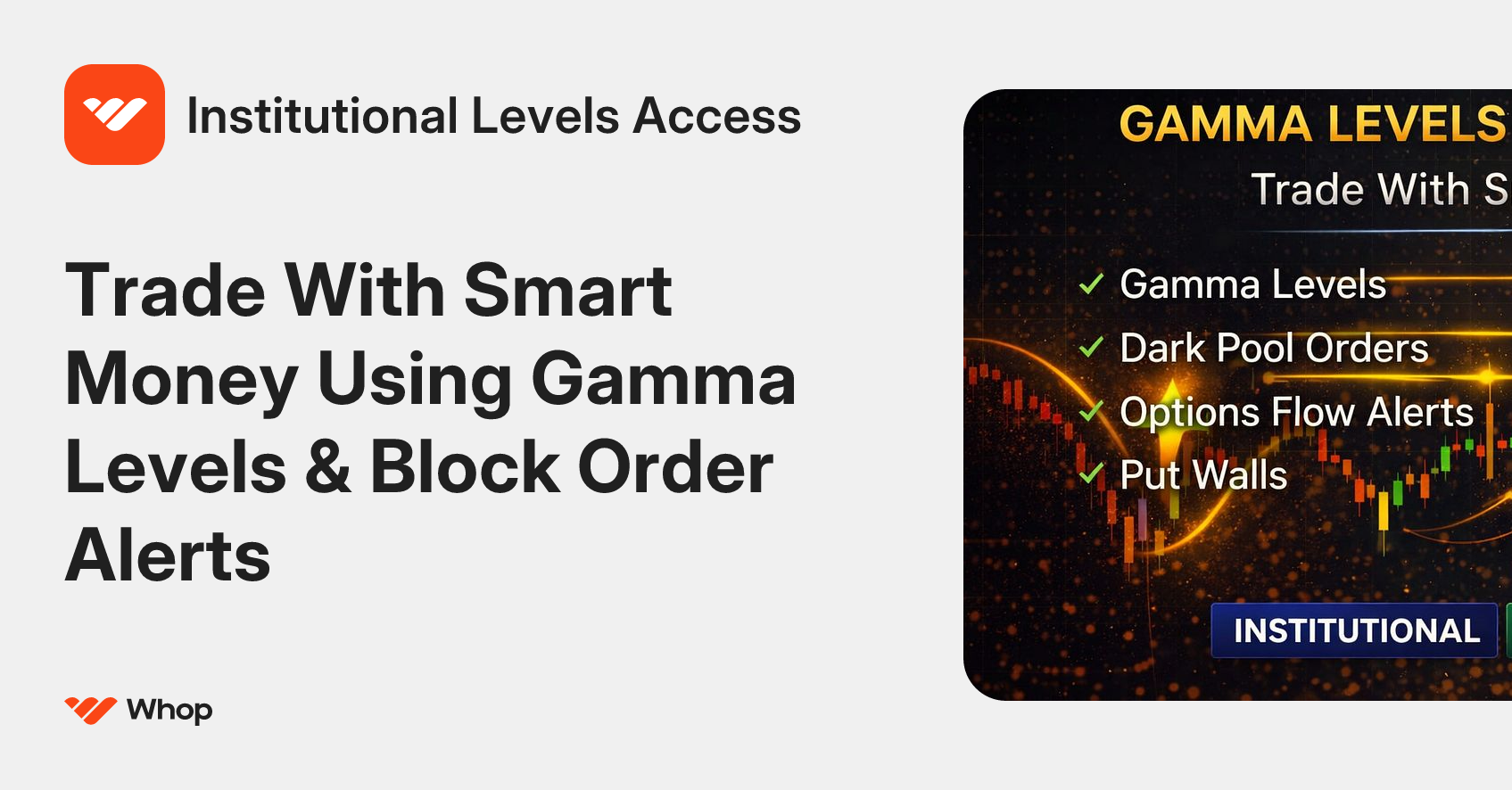 Institutional Levels Access | Whop