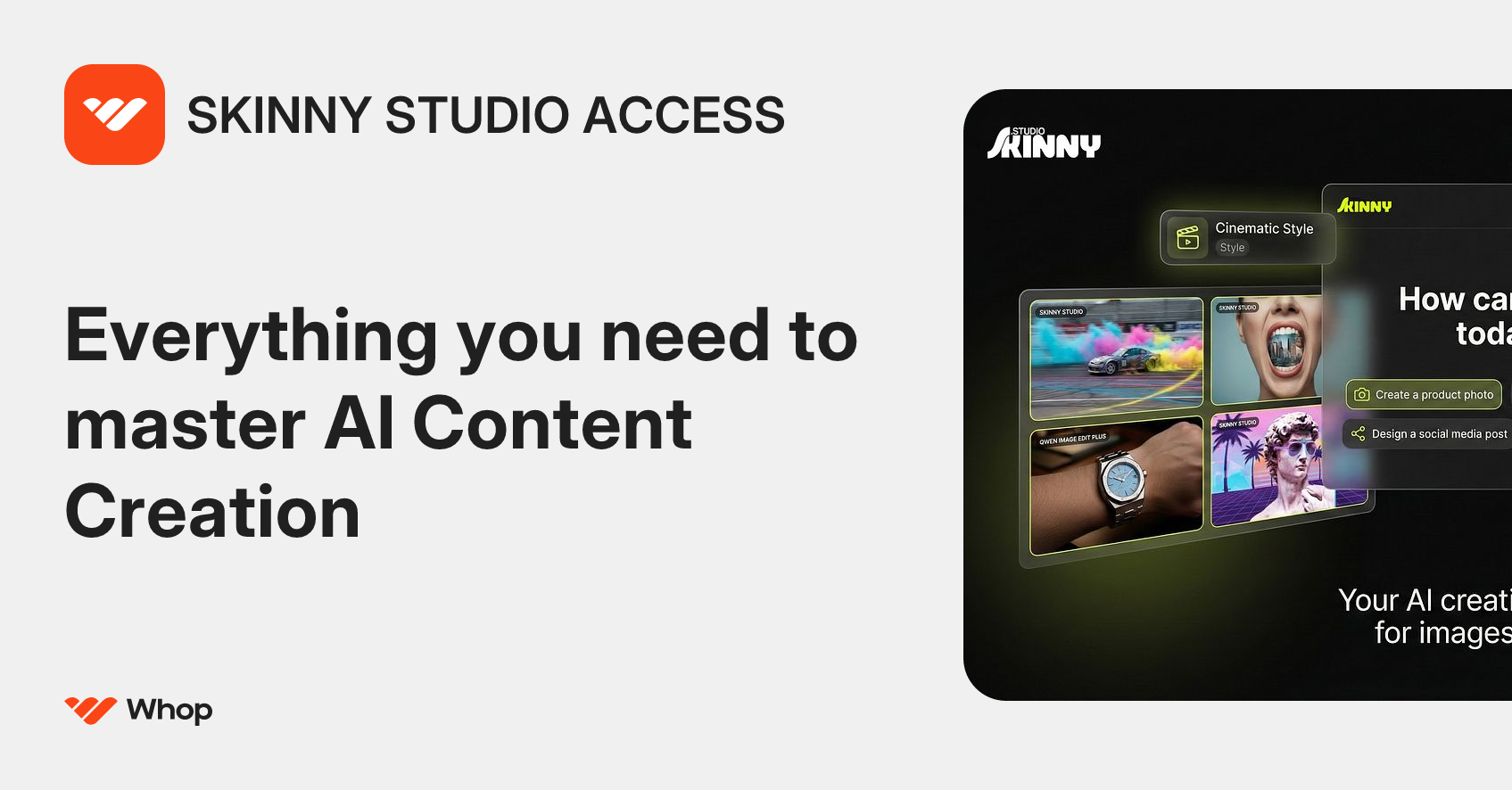 SKINNY STUDIO ACCESS | Whop