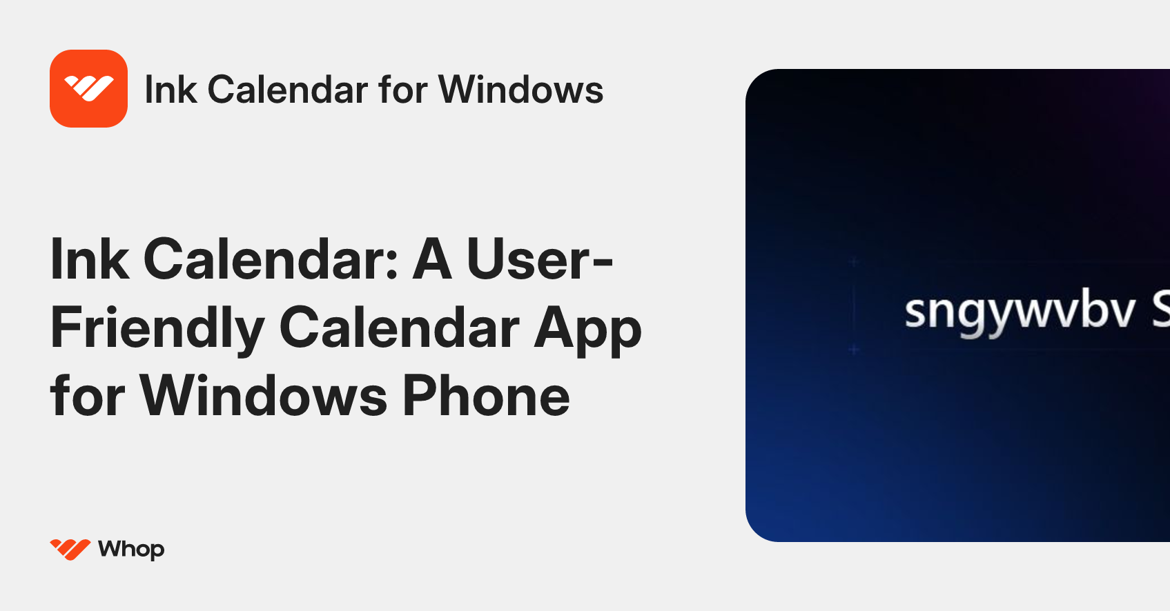 Ink Calendar for Windows | Whop