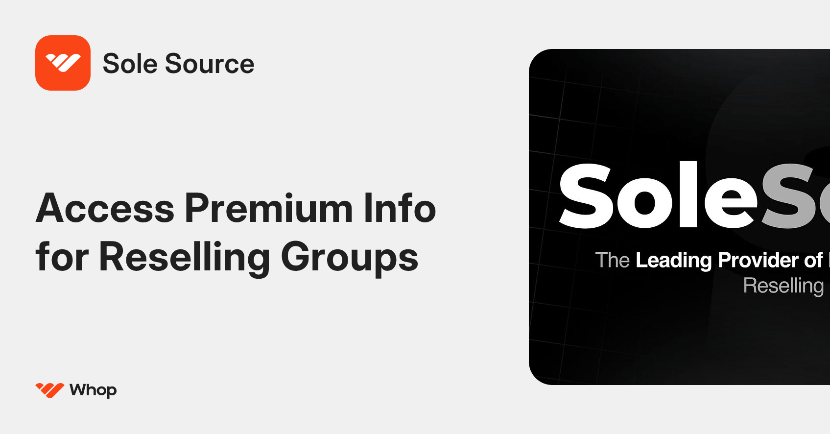 Sole Source | Whop